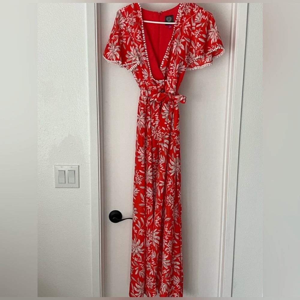 NWOT Vince Camuto Faux-Wrap Maxi Dress